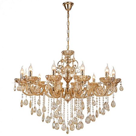 Lustre Pendente 50x50cm Cristal e Metal Sindora DCD00409-5