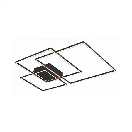 Plafon de Sobrepor LED Canvas 104x70cm Aluminio Preto Opus DN-38025