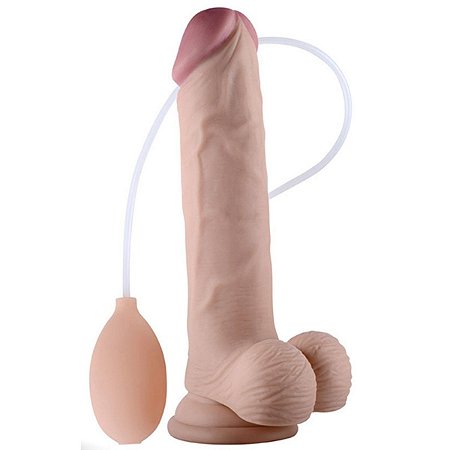 Pênis Real Em Cyberskin Ejaculador 17 Cm Penetrável Pe087 6014