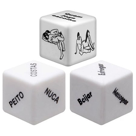 Kit 3 Dado Para Casal Posição Tarefa Dadinho Erótico 504410