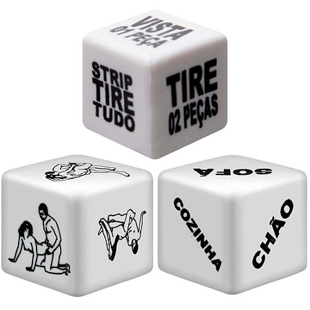 Kit Com 3 Dado Erótico Para Casal Strip E Jogo Do Prazer Hot 504217