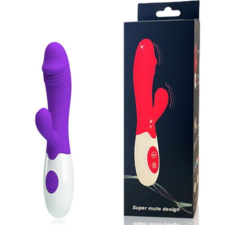 Vibrador com Ponta Formato de Pênis E Estimulador Clitoriano