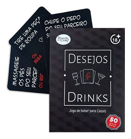 Jogo Desejos E Drinks Para Casais Diversão Ao Cubo
