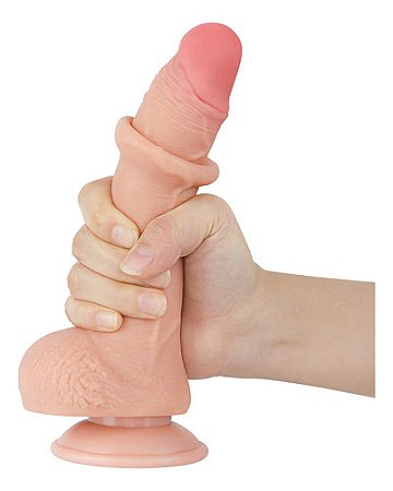 Pênis Realístico Dupla Camada Com Ventosa Removível Pe081c