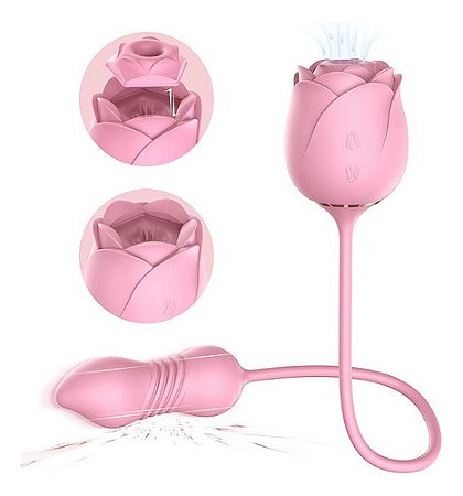 Shande Inmortal Flower 5 Vibra Pulsa Vai Vem Clitóris Pnt G