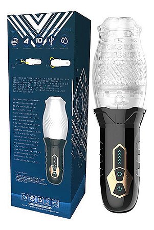 Masturbador Recarregável 10 Modos Vibração E 5 Rotação Ma193