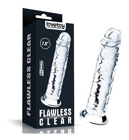 Pênis Realistico Em Jelly Macio Transparente 18x3,5 Cm Pe095