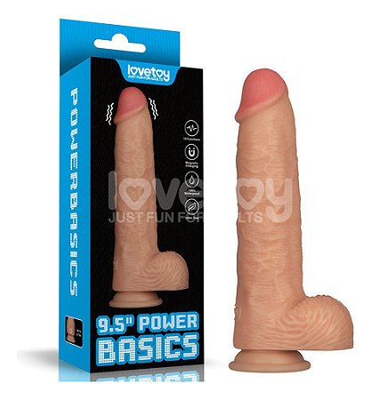 Pênis Realístico 23,6x5,1cm Recarregável 10 Vibrações Pe259