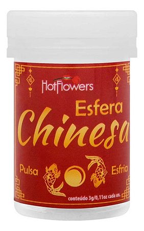 Hot Flowers Esfera Chinesa Gel Lubrificante Pulsa E Esfria