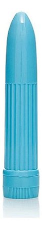 Bastão Personal Vibrador Multivelocidade Curto 13 X 2,4 Cm Azul