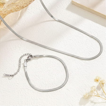 Conjunto Colar E Pulseira Caph Laminada