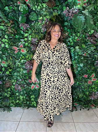 Vestido longo estampado