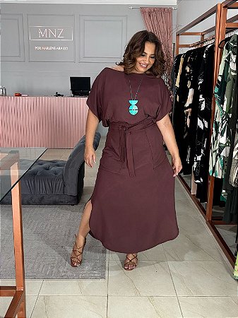 Conjunto de saia em linho