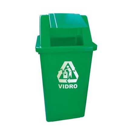 Cesto De Lixo 60L Bralimpia Coleta Seletiva Tampa Báscula