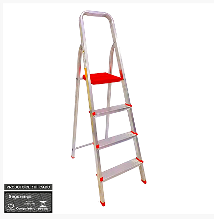 Escada de Alumínio 4 Degraus Botafogo