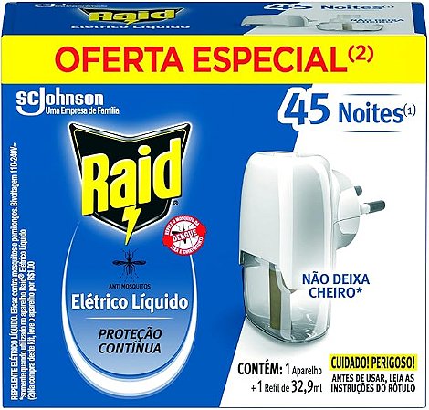 Inseticida Raid Liquido Aparelho c/ 1 Refil de 32,9ml