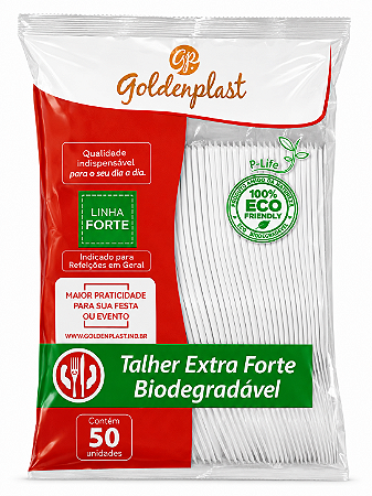 Garfo Desc Reforçado Branco Master C/50 Un Goldenplast