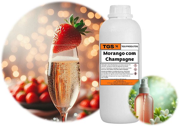 Essência Morango com Champagne Plus para fabricar desinfetante