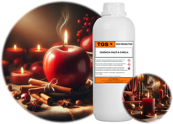 Essência Sofisticada Maçã & Canela Ultra para Velas & Difusores de Varetas & Aroma Spray & Sabonetes & Cosméticos