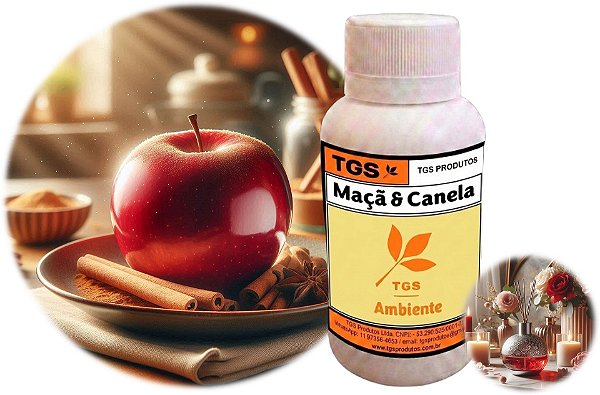 Essência Refil Maçã & Canela para Difusor Varetas (Pronta para uso em até 8 m²)