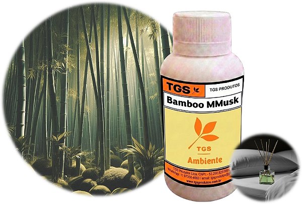 Essência Refil Bamboo Musk M para Difusor Varetas (Pronta para uso em até 8 m²)