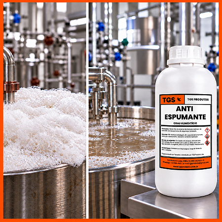 Antiespumante para Alimentos e Bebidas (fermentação, cosméticos, eliminação de espuma)