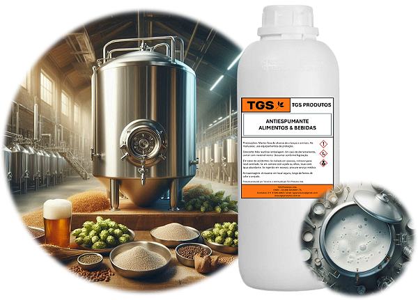 Antiespumante para Alimentos e Bebidas (fermentação, cosméticos, eliminação de espuma)