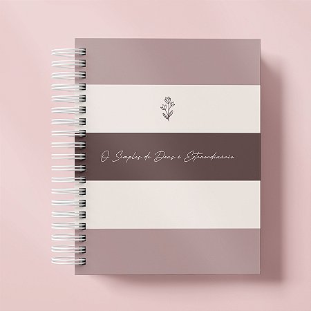 Caderno de Orações - Listras Marrom