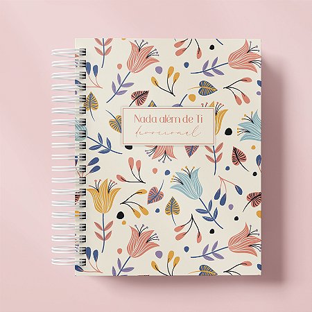 Agenda 2026 com Versículos | Agenda Personalizada | Floral Bege