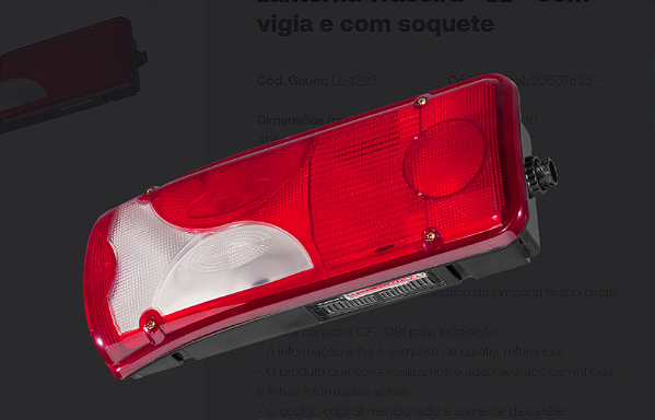 LANTERNA TRAS C/VIGIA VV VM/FH/FM/NH ADAPT C/SOQ 258041