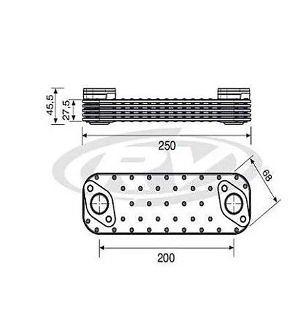 RADIADOR OLEO MOTOR  VW   MWM X10    44937