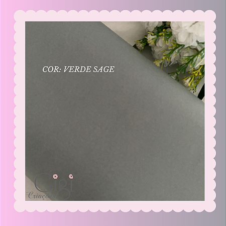 Papel super seda verde sage
