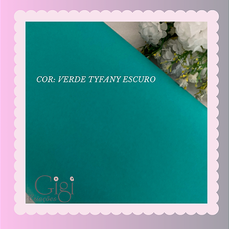 Papel super seda verde tifany escuro