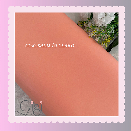 Papel super seda salmão claro