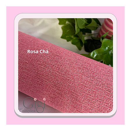 Tela escócia rosa chá