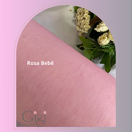 Tecarte ou viscose têxtil rosa bebê