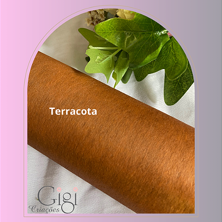 Tecarte ou viscose têxtil terracota