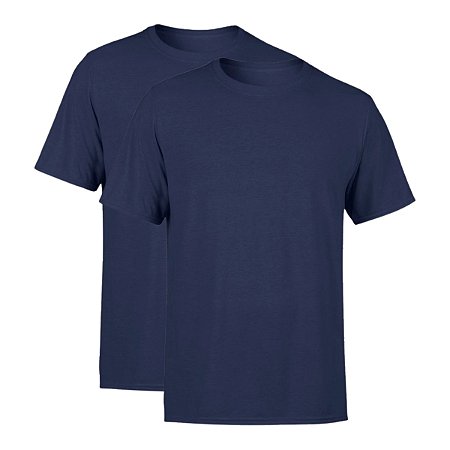 Kit 2 Camisetas Premium Azul Masculina Lisa 100% Algodão