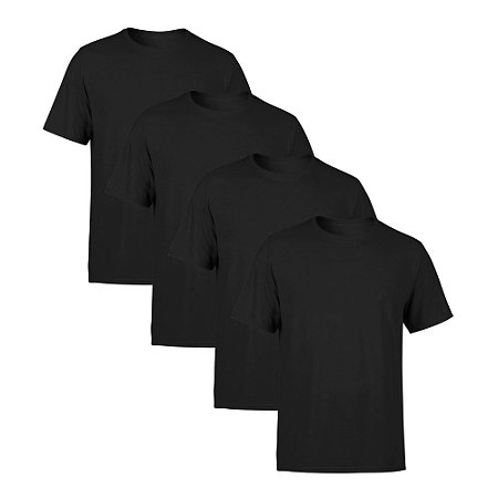 Kit 4 Camisetas SSB Brand Masculina Lisa Premium 100% Algodão