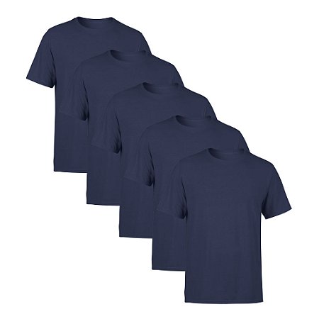 Kit 5 Camisetas SSB Brand Masculina Lisa Premium 100% Algodão