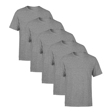 Kit 5 Camisetas SSB Brand Masculina Lisa Premium 100% Algodão