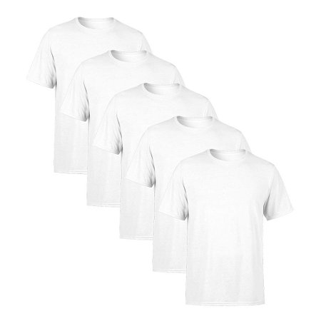 Kit 5 Camisetas SSB Brand Masculina Lisa Premium 100% Algodão