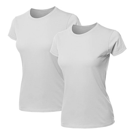 Kit 2 Blusas Feminina Camiseta Lisa Básica Algodão Camisa Baby Look