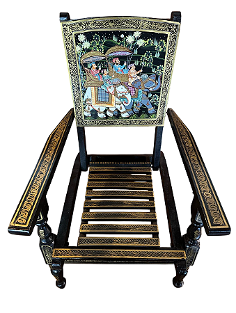 POLTRONA PINTADA com PINTURAS INDIANAS