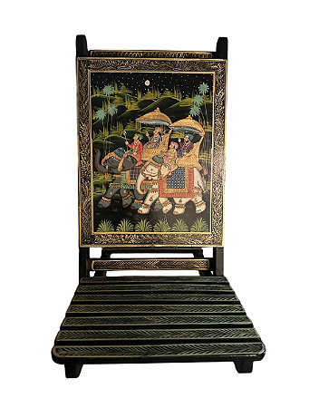 CADEIRA PINTADA com FIGURAS INDIANAS - Modelo 1