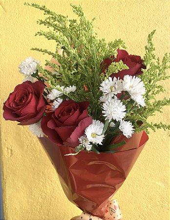 Buquê com 3 Rosas