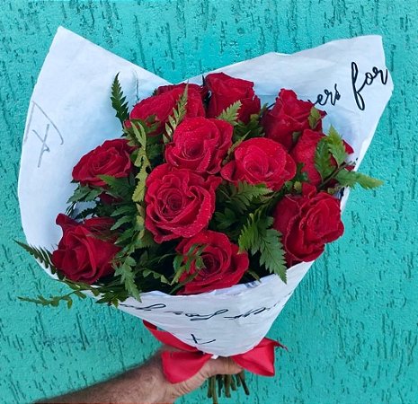 Buquê com 10 Rosas Importadas