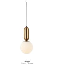 PENDENTE CUICA BRONZE E BRANCO