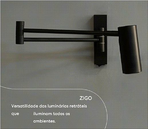 ARANDELA POLI flexivel C/ INTERRUPTOR PRETO 1XM16 IP20