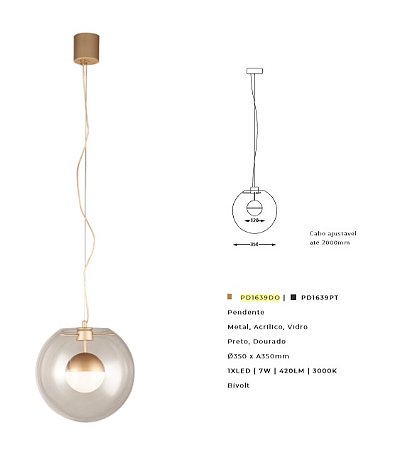 PENDENTE FULL MOON DOURADO